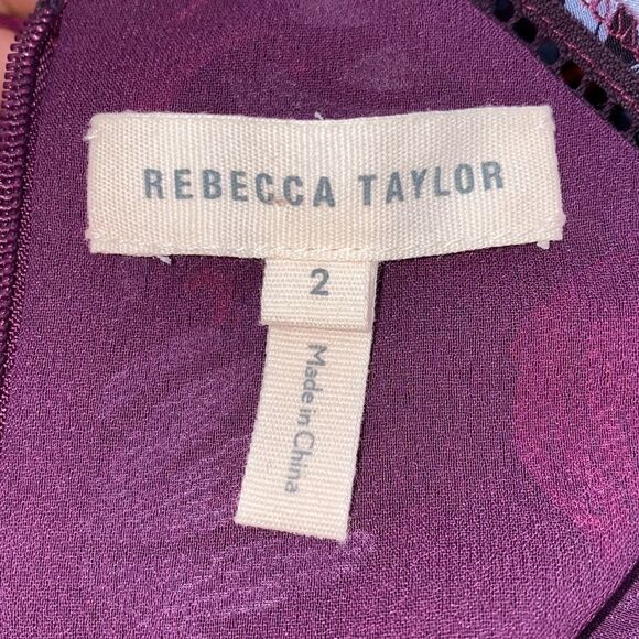 Rebecca Taylor Mystic Garden Sleeveless Silk Dress High Neck Floral Size Small - Picture 4 of 16